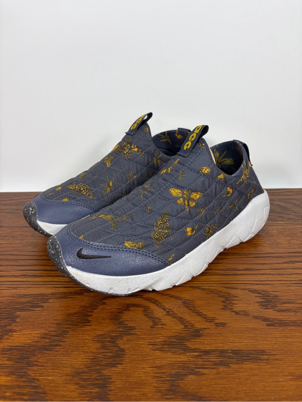 Nike ACG Moc 3.5 Sneakers Slip-On Insect Print Thunder Blue Women's 9 DR1025-400